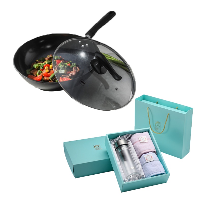 哈尔斯礼盒套装 LHJ-09 + 赫曼德忆家不粘炒锅 HMD-9711