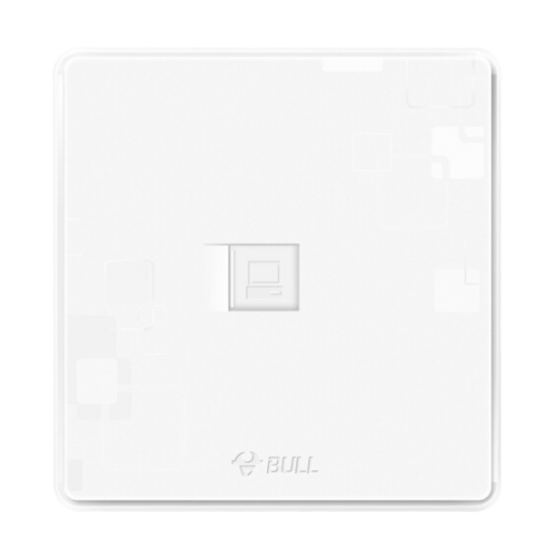 公牛(BULL) 开关插座 G18系列 一位电脑插座 86型电脑宽带单网络面板G18T102 纹理白 暗装( 单位:件)