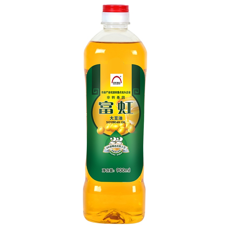 （48小时发货）富虹油品900ml非转基因三级大豆油