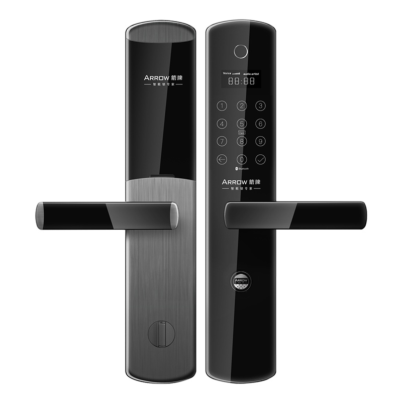 ARROW箭牌A5智能锁指纹锁家用防盗门智能门锁密码锁防盗门蓝牙远程电子门锁黑π(星光银)