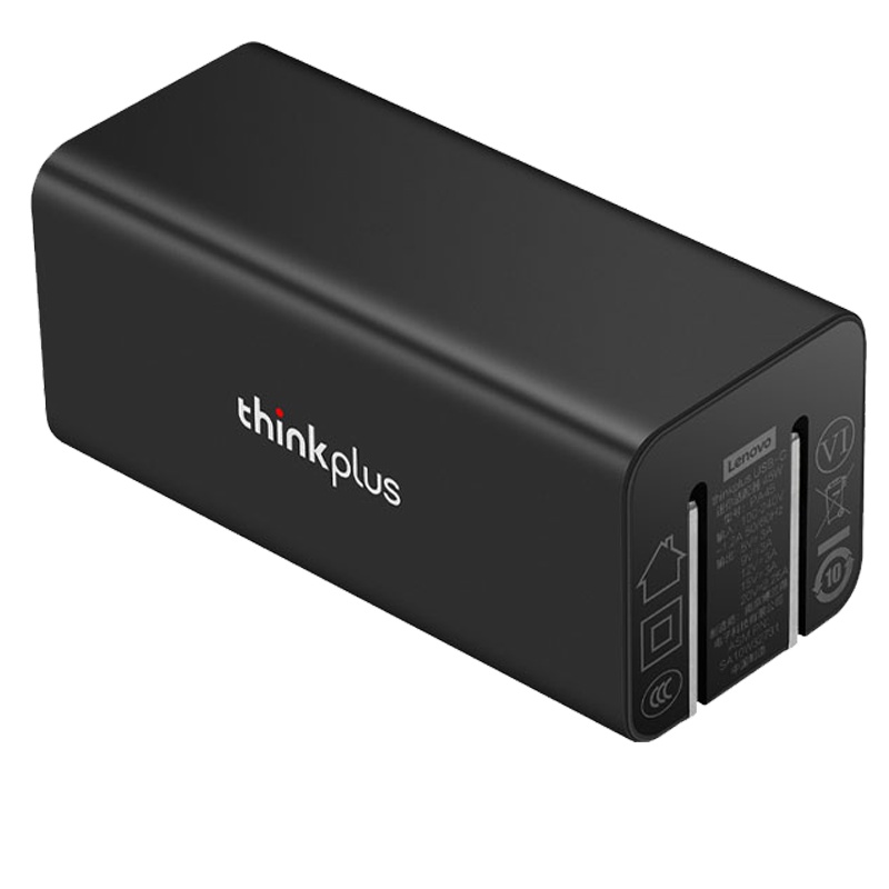 联想thinkplus氮化镓口红电源65W可折叠手机平板TypeC X1 X390 X280 T14 E14笔记本适配器