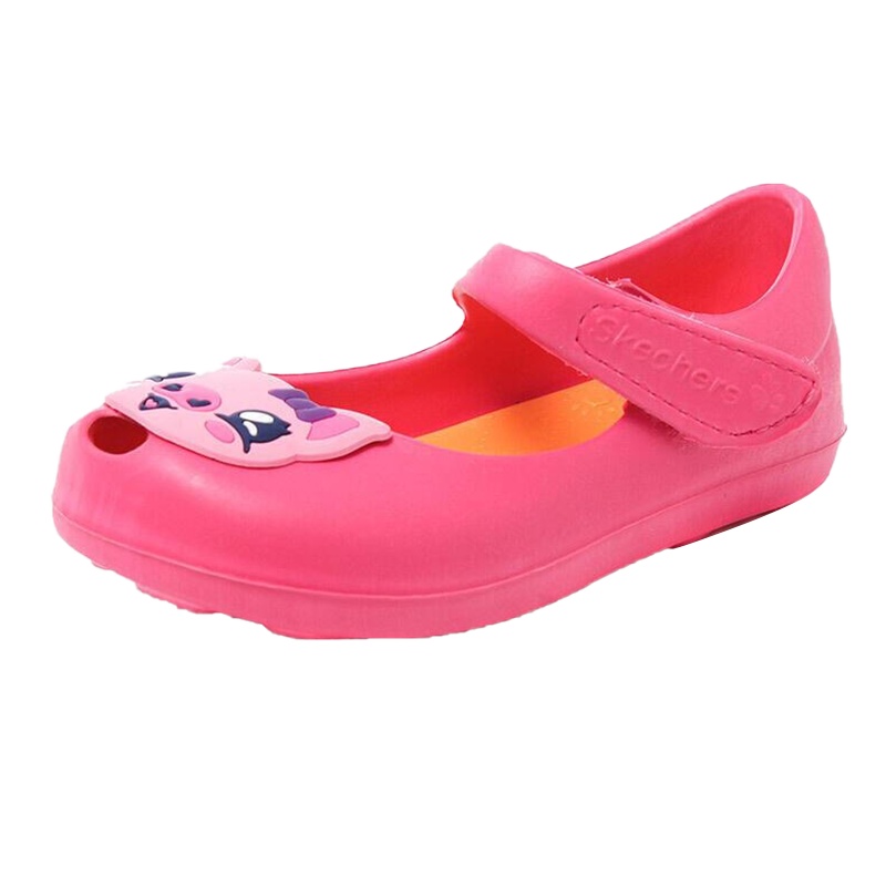 Skechers斯凯奇童鞋女新款小童可爱凉鞋魔术贴运动鞋 664009N