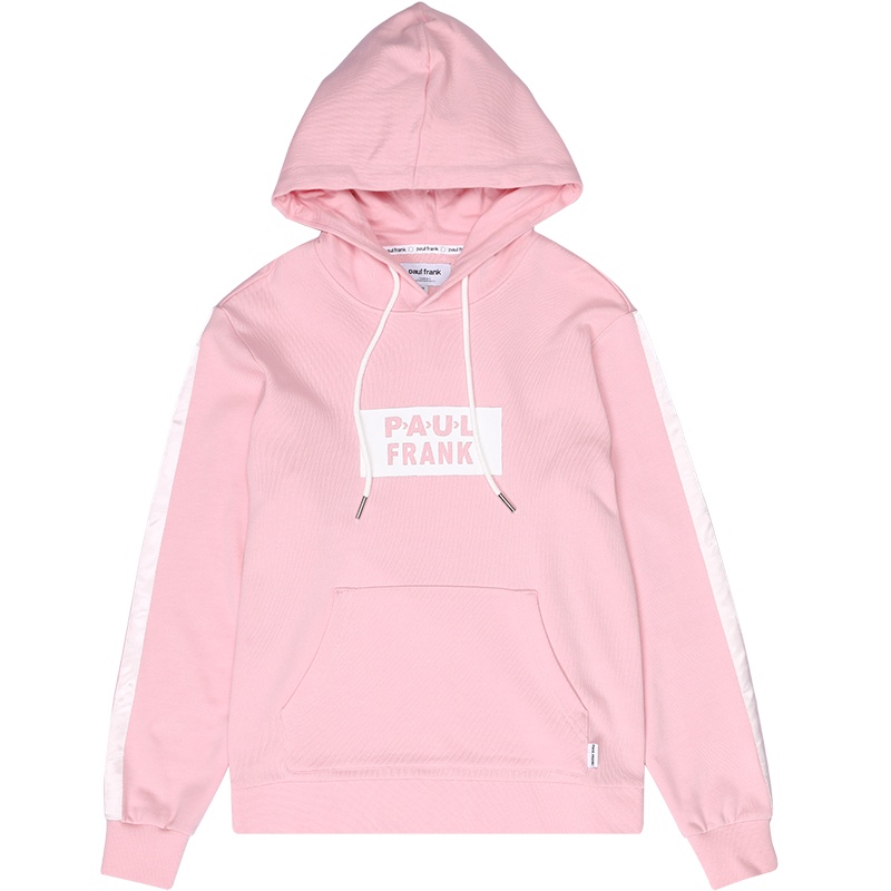 大嘴猴卫衣女春秋季新款连帽宽松粉色女装甜美少女