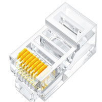 工程级超五类网络水晶头 超5类RJ45网络水晶头 8P8C电脑网线接头 Cat5e水晶头 100个SJ-P100
