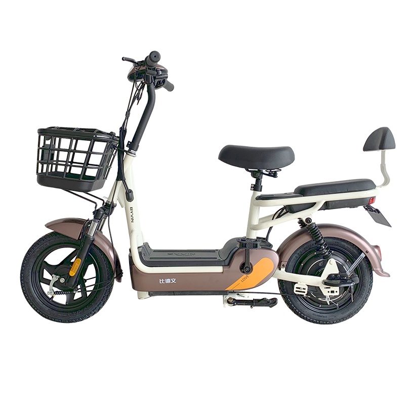 比德文新国标电动自行车新款48v12ah电瓶车代步车男女通用助力车 乐萌优享版TDT1520Z 奶白色