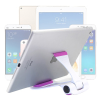 火豹手机平板电脑支架10寸华为苹果简约通用型卡扣式折叠桌面 绿色手机座