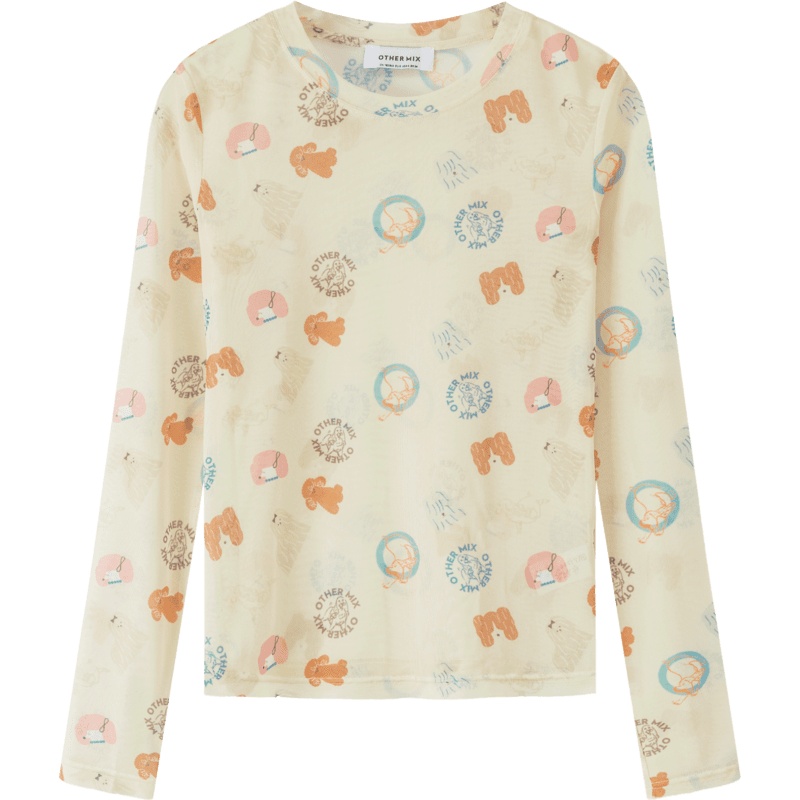 OtherMix小心机透视t恤女2021年早秋新款辣妹薄款长袖打底上衣潮