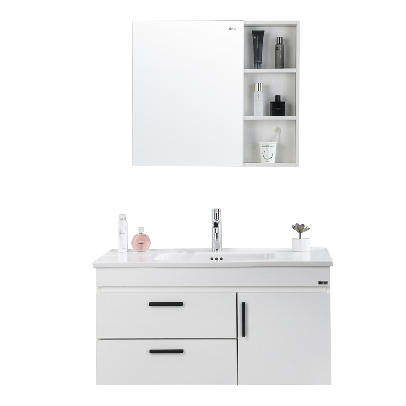 东鹏卫浴轻奢岩板浴室柜现代简约洗手盆组合卫生间挂墙北欧洗漱台80CM智能镜