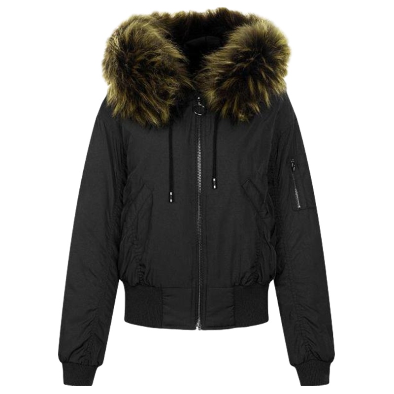 7M莫丽菲尔新款韩版潮修身显瘦时尚流行宽松大毛领外套女70008156