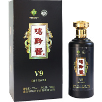 [中华特色]遵义馆 鸣黔酱53度酱香型白酒500ml单瓶V9 贵州茅台镇纯粮酒高粱酒礼盒送礼宴请用酒 西南