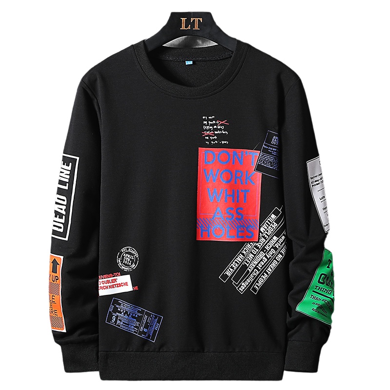 馨洋都(ShinDov) 肥佬特大号男装2021春季卫衣男士加肥加大码圆领套头上衣服长袖T恤胖子宽松打底衫