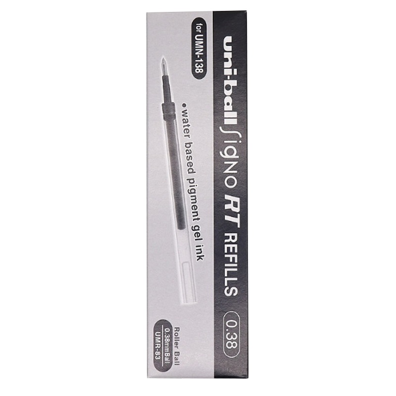 三菱(uni)UMR-83中性笔替芯10支/盒0.38mm签字笔替芯 水笔芯 书写笔圆珠笔替芯 学生财务办公商务笔芯