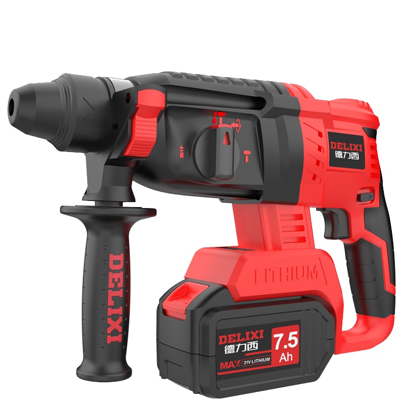 德力西无刷充电式电锤电镐三用大功率工业冲击电钻混凝土锂电电锤