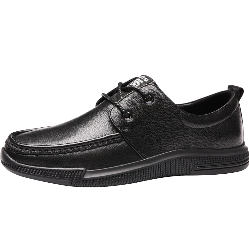 红蜻蜓男鞋秋季头层牛皮商务皮鞋系带厚底英伦真皮休闲鞋板鞋