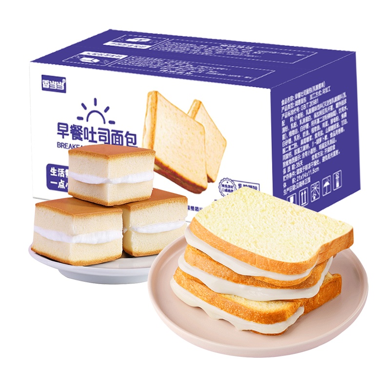 香当当 吐司面包400g香蕉味蛋糕400g组合 网红零食品休闲小吃蛋糕