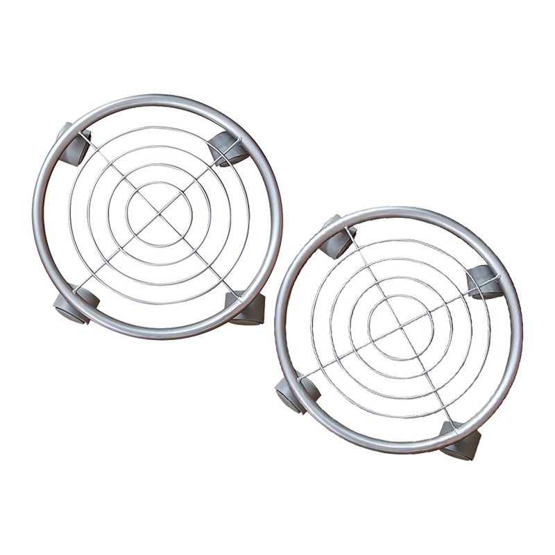 欧润哲(ORANGE) 2只装圆形四轮花盘架阳台客厅可移动花盆底座托盘垫109812