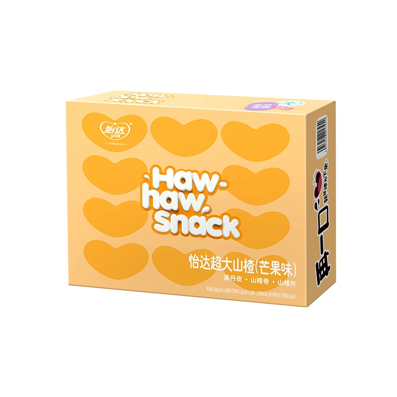 肖战同款 怡达超大芒果味山楂礼盒268g 趣味山楂卷片果丹皮酸甜创意休闲零食