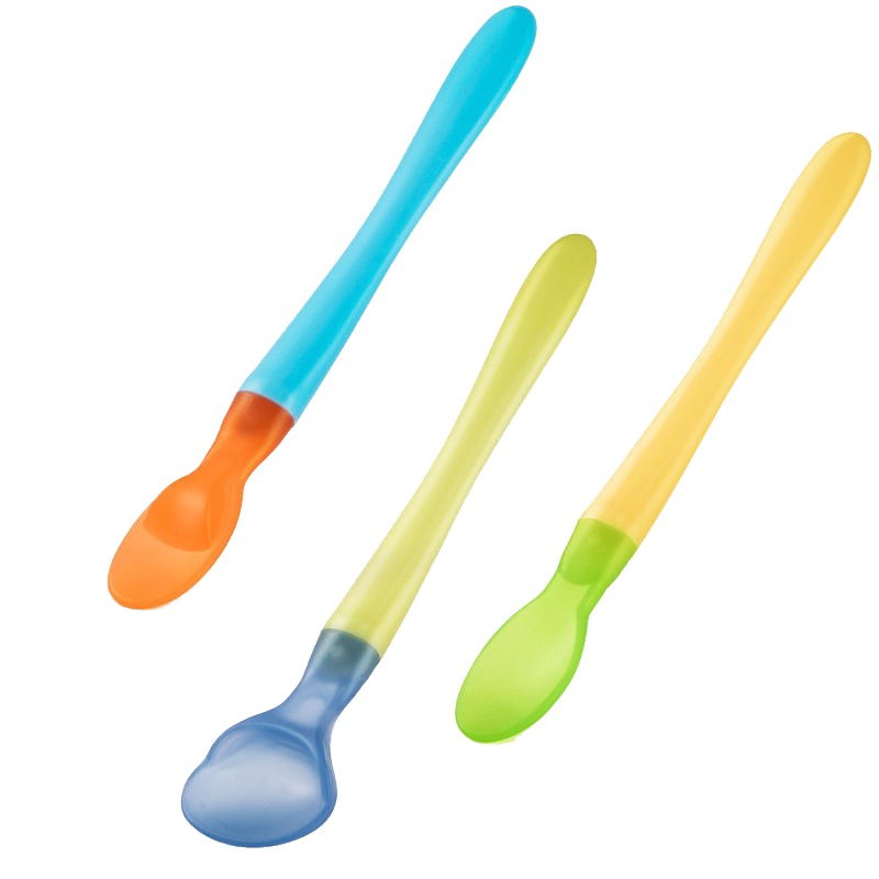 婴儿变色感温勺宝宝调羹软头辅食勺新生儿小勺子