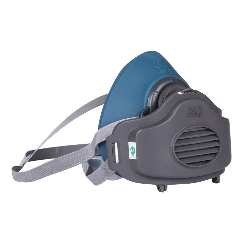 3M 头戴式3200防尘面具HF-52半面罩+3700承接座+3701CN滤棉-灰色(单位:个)