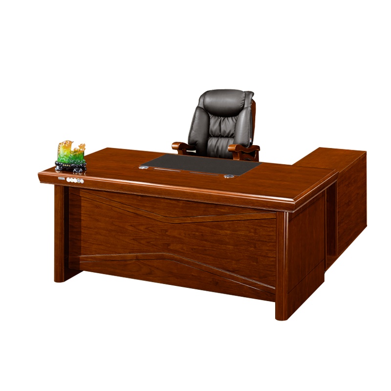 瑞丰杰 1.6米贴实木皮班台办公桌经理桌带侧柜活动柜1600X800X760 RJ-D1603