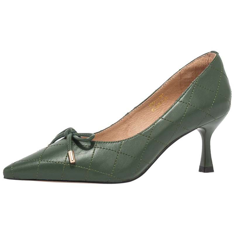 St&Sat/星期六新款蝴蝶结尖头气质高跟浅口单鞋女SS03111757