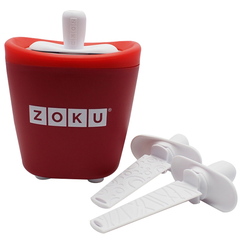 美国zoku冰棒雪糕模具机单只装冰棍家用自制冰盒冰块冰糕冰淇淋棒冰DIY工具(红色)