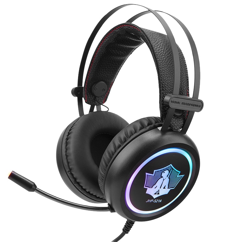 Golden field/金河田JHP-521A电竞头戴式电脑发光耳麦绝地求生吃鸡游戏耳机