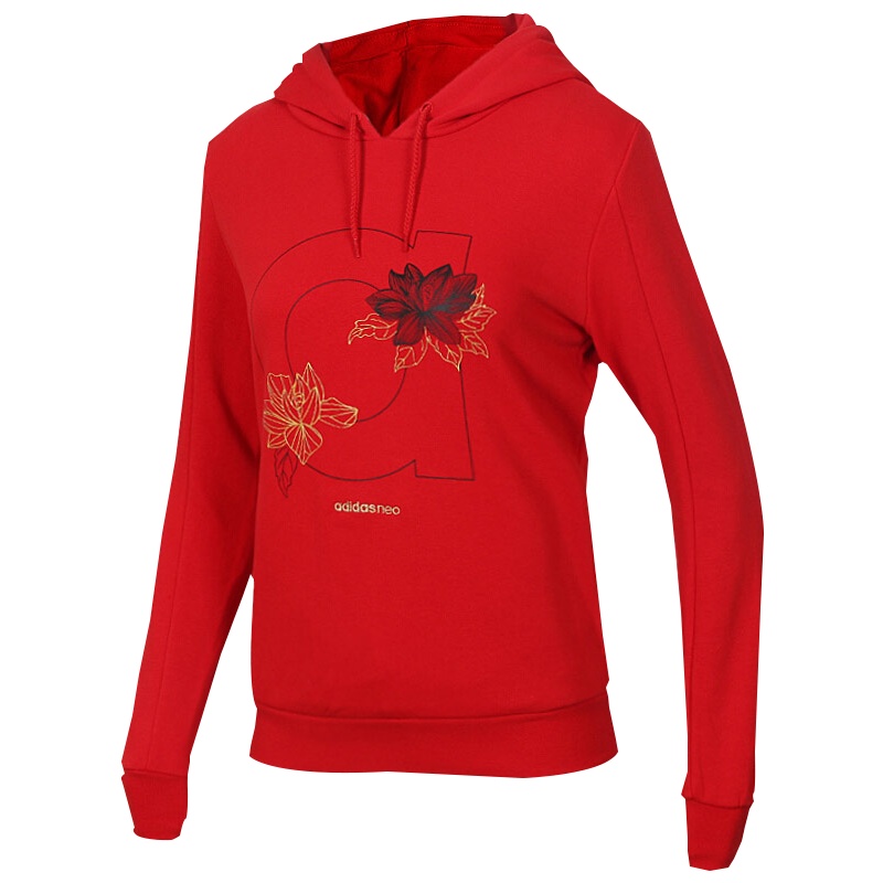 Adidas阿迪达斯女子运动休闲卫衣连帽套头衫DZ7602