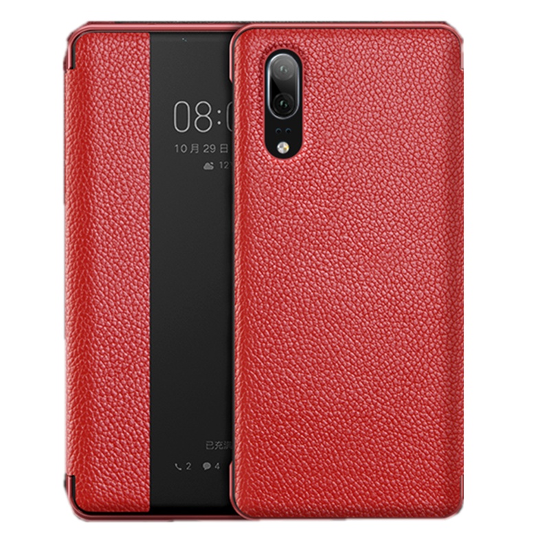 [送钢化膜]高铭宣 华为p20pro手机壳p20保护套真皮p30pro头层牛皮翻盖式皮套防摔高档男女限量款