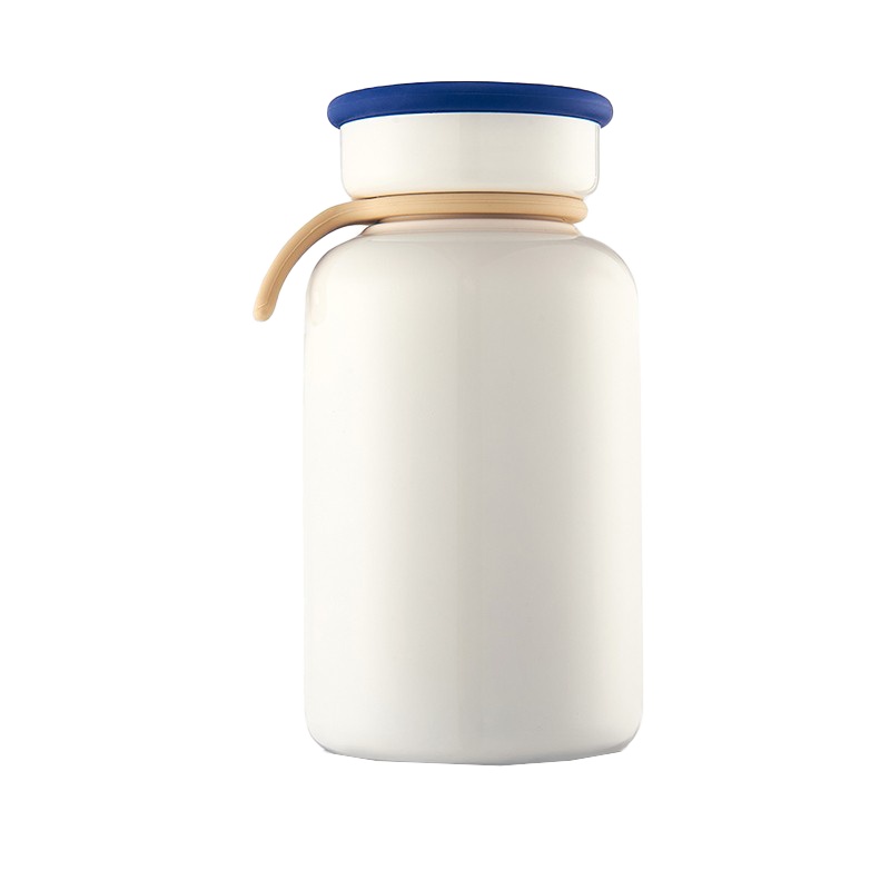 milk妙可保温杯 10404BMKB-330CNW 小巧便携学生用水杯米白色 330mL (单位:个)