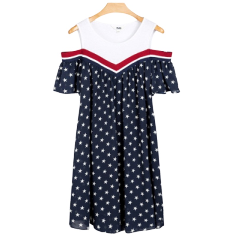 【专柜同款】Puella吊带连衣裙新款女中长款休闲夏美国旗星星假两件裙子潮20012035