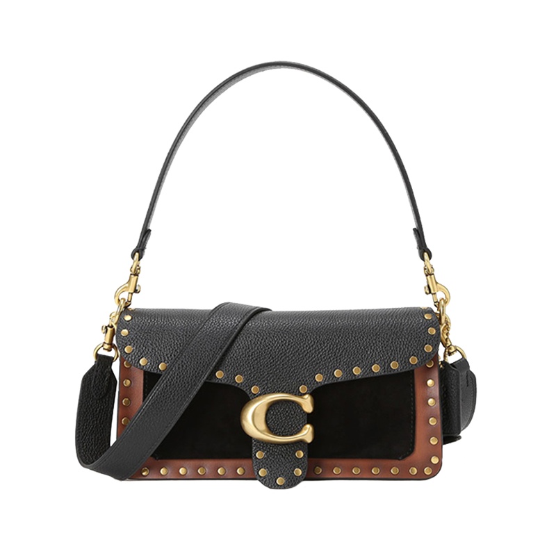 COACH 蔻驰女包奢侈品女士单肩包斜款包小号酒神包 79338 黑色