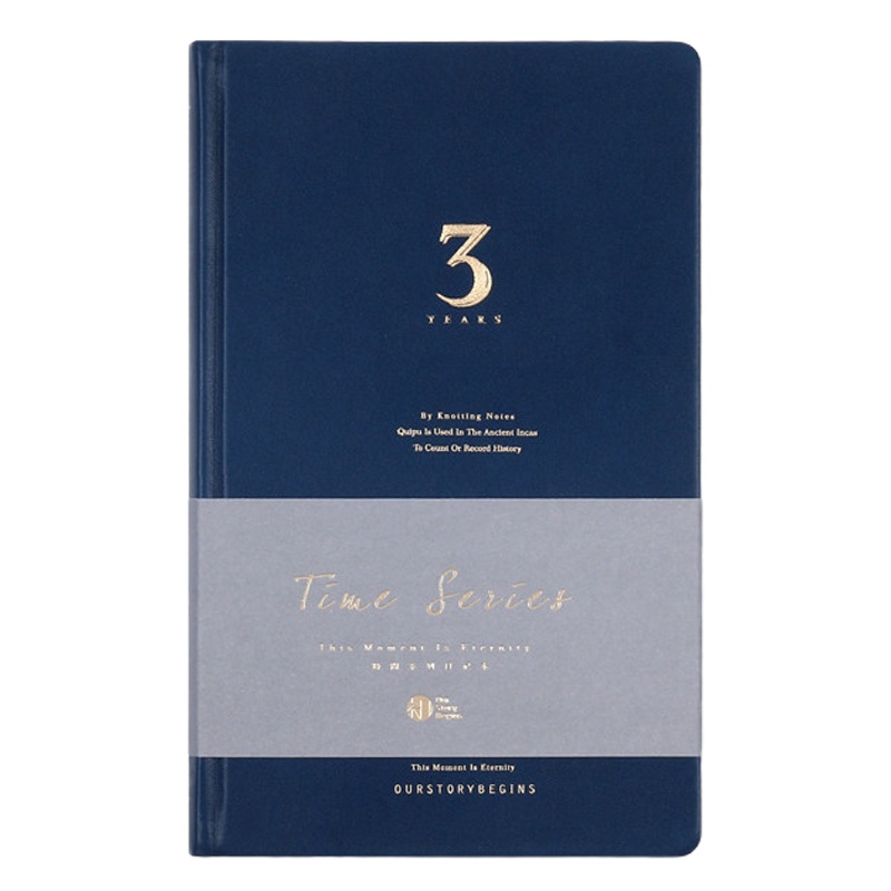 初品三年五年日记本记事本2020计划本笔记本一天一问手账本日程本软皮三年湛青色192张(A5封面)