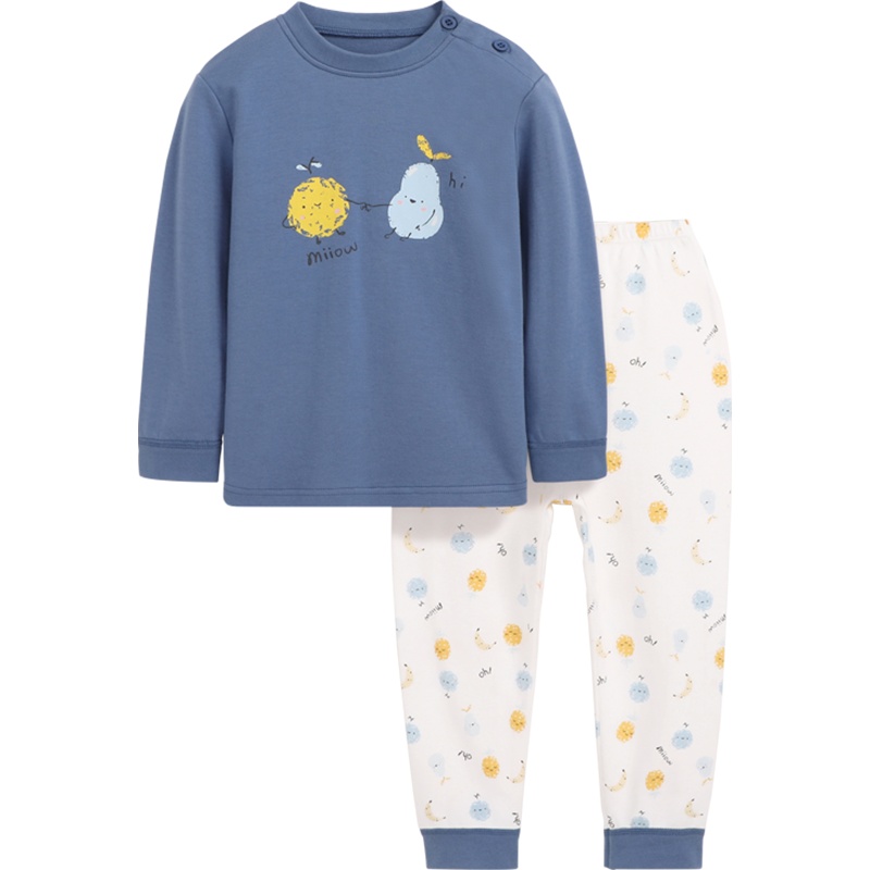 猫人儿童内衣套装女童棉毛睡衣春秋保暖衣宝宝婴儿男纯棉秋衣秋裤