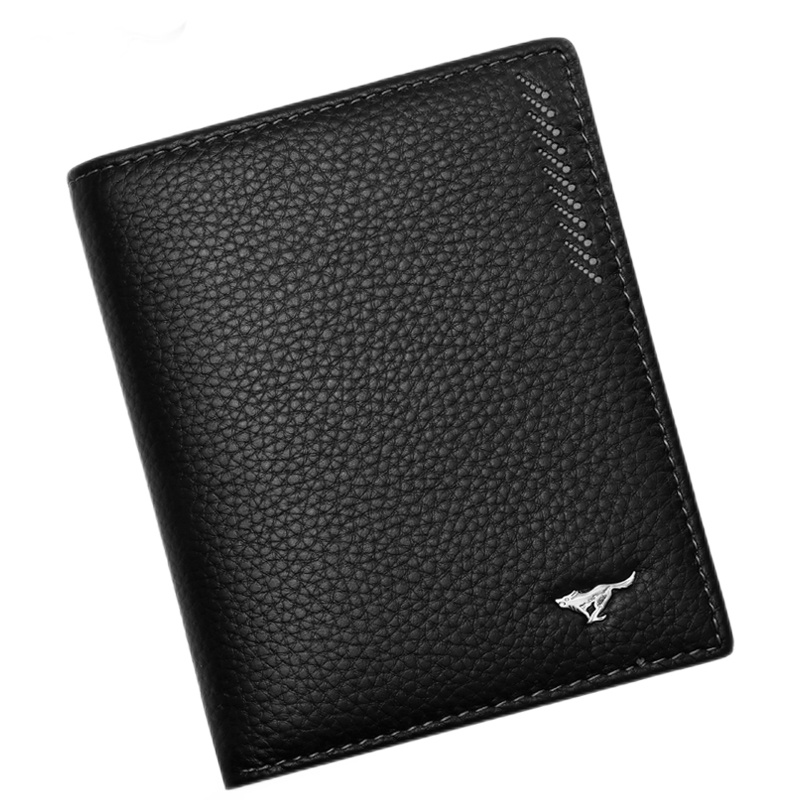 七匹狼钱包男士竖款钱夹 头层牛皮钱包 时尚多功能短款皮夹礼盒送礼
