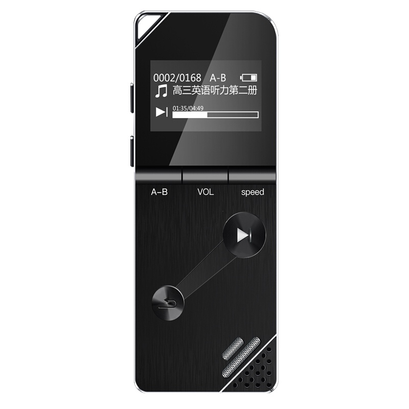 山水(SANSUI) mp3播放器 F9 学生随身听音乐外放运动跑步迷你录音笔电子书英语听力外放 8G黑