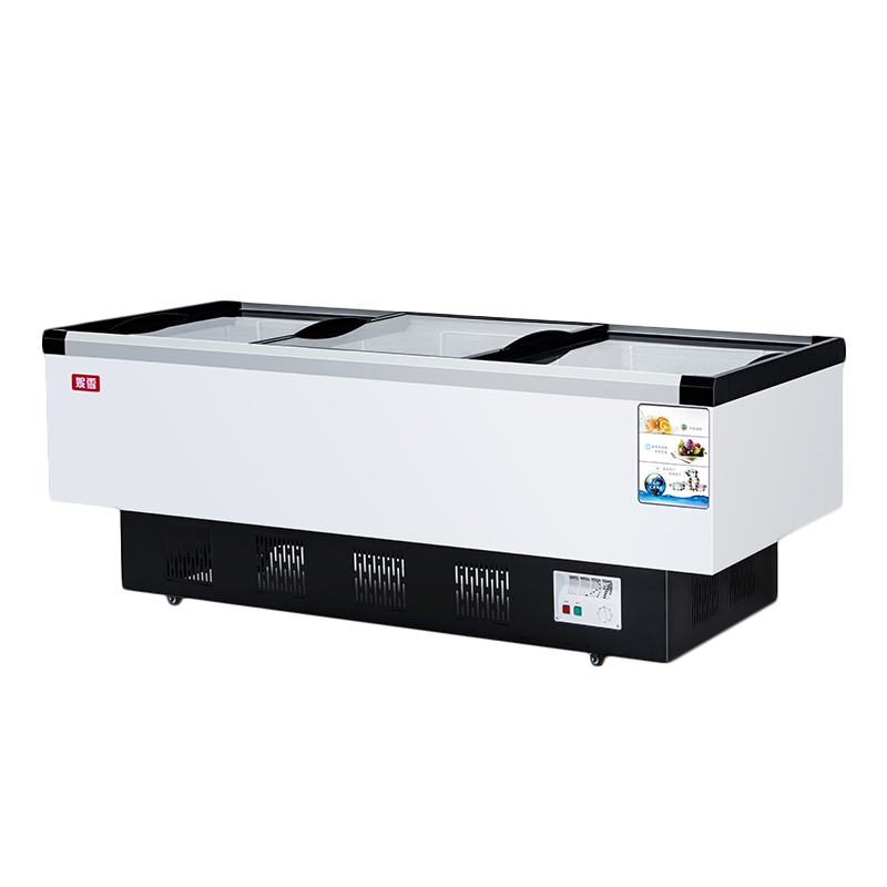 2.2米长妮雪冰柜商用超市展示柜卧式岛柜冷柜冰箱冷藏冷冻柜玻璃门保鲜柜