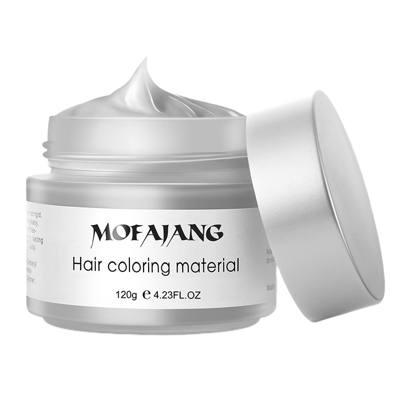 [官方正品]三个魔发匠奶奶灰发蜡一次性银色灰色造型染发膏白色造型发泥男女通用 精选特买 奶奶灰