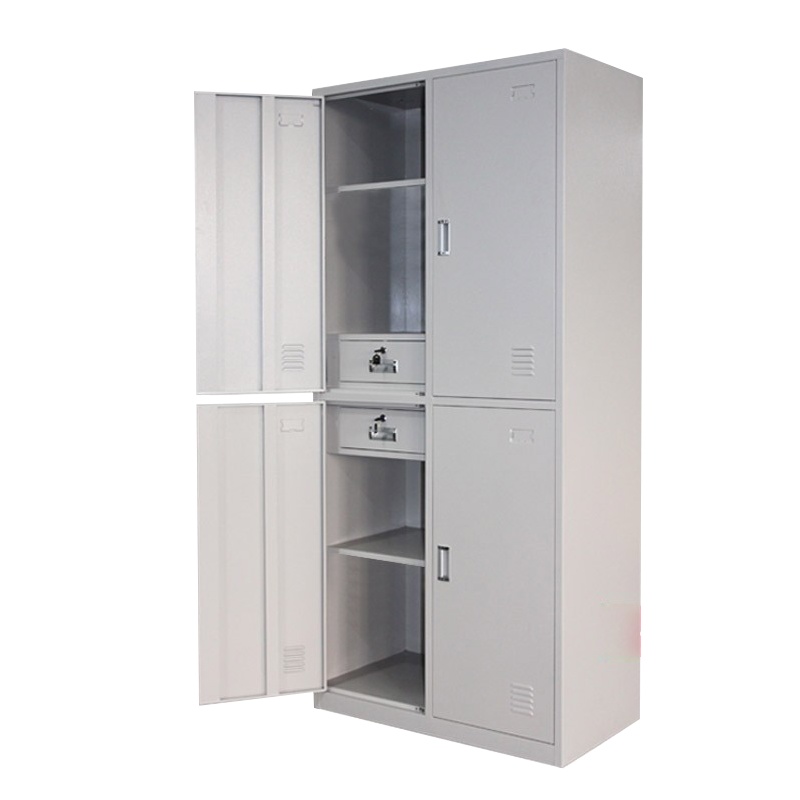 富振 四门物品柜 加厚钢制办公室宿舍物品柜内务柜更衣柜衣帽柜