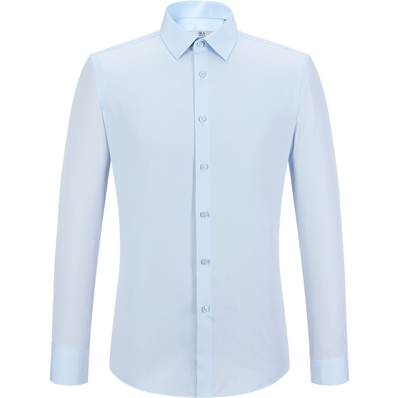 HLA海澜之家斜纹提花正装衬衫2019秋季服帖有型长衬男HNCAD3R078A