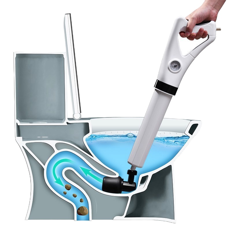 通马桶疏通器 下水道管道疏通 厕所堵塞吸便机一炮通高压气卫浴清洁剂 洗碗槽面盆堵通器