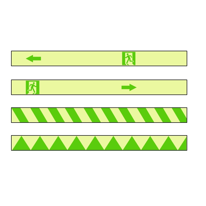 卓辰Z-108BG 自发光标识牌 PVC板贴 自发光 带背胶 8*90cm(单位:套)