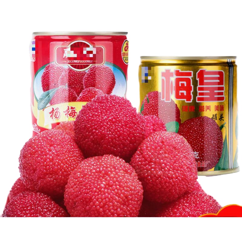 糖水杨梅罐头水果混合新鲜黄桃荔枝枇杷网红看剧零食批发整箱 杨梅3+荔枝3