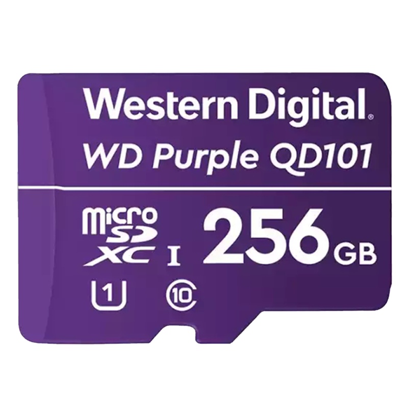 西部数据(WD)256GB TF卡 手机内存卡 行车记录仪/安防监控专用视频存储卡 耐用型CLASS 10