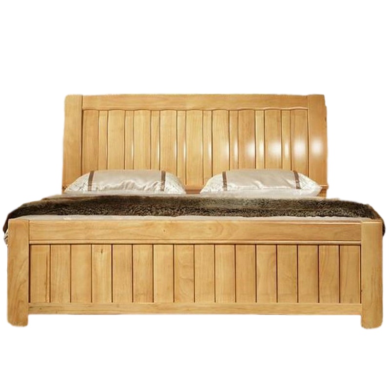 逐鹿中原实木床员工床橡木床宿舍床TY-347现代中式简约 1.5米橡木实木床+1个床头柜+棕垫