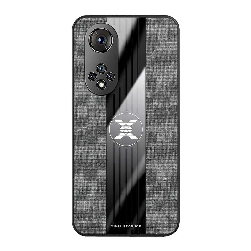 魅爱琳 荣耀P50手机壳荣耀50Pro保护套se外壳华为 布纹车载指环扣 轻薄防摔软边全包 金属支架潮 时尚手机套