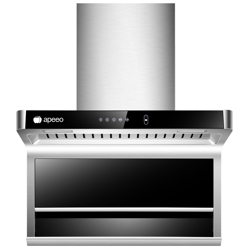 apeeo 7型侧吸式触控式吸油烟机CXW-230-TL01-9601BP家用智能变频增压体感操控高温清洗大吸力抽油烟机