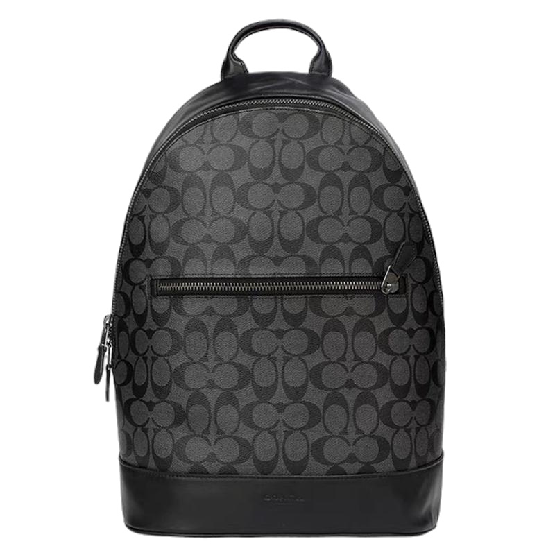 [直营]蔻驰(COACH)WEST SLIM系列 男士 涂层帆布/真皮 拉链款双肩背式双肩包背包 男包