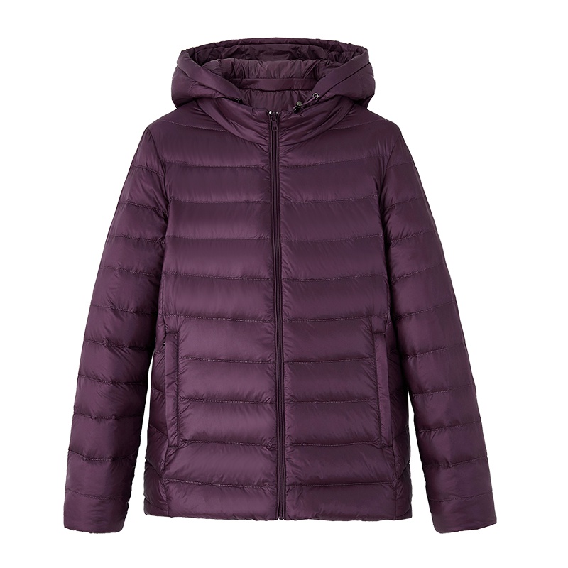 冰洁2018新款冬装个性时尚短款修身连帽时尚轻薄羽绒服女潮J80131012B