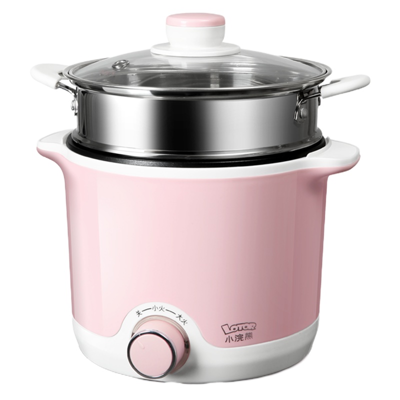小浣熊电煮锅18C 宿舍学生小电锅多功能家用小功率寝室炒锅炒菜煮饭一体小锅